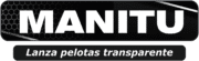 Logo con eslogan. Lanzapelotas transparente Manitu