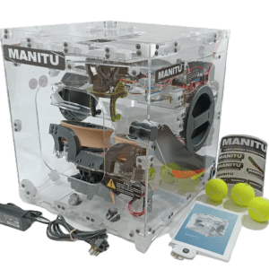 Descubre MANITU. Equipo lanzapelotas completo con accesorios.